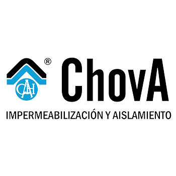 "Logo de Chova, símbolo de innovación en soluciones de impermeabilización y aislamiento."